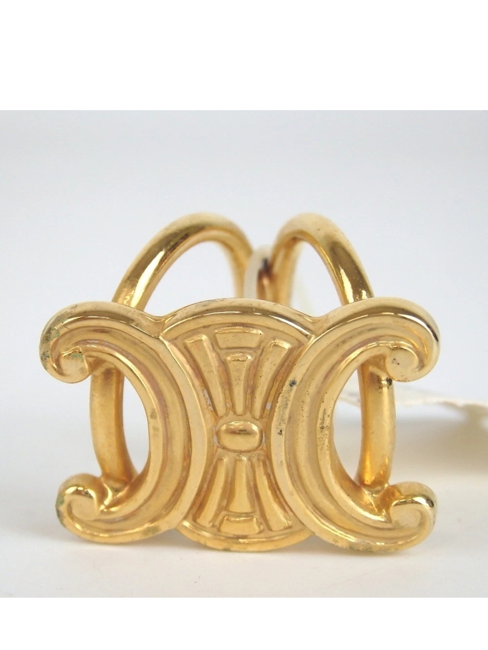 Celine Gold Triomphe Scarf Ring Holder - Picture 2 of 8